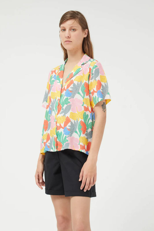 Camicia stampa floreale multicolor