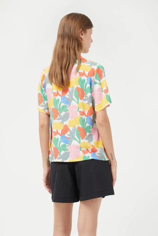 Camicia stampa floreale multicolor
