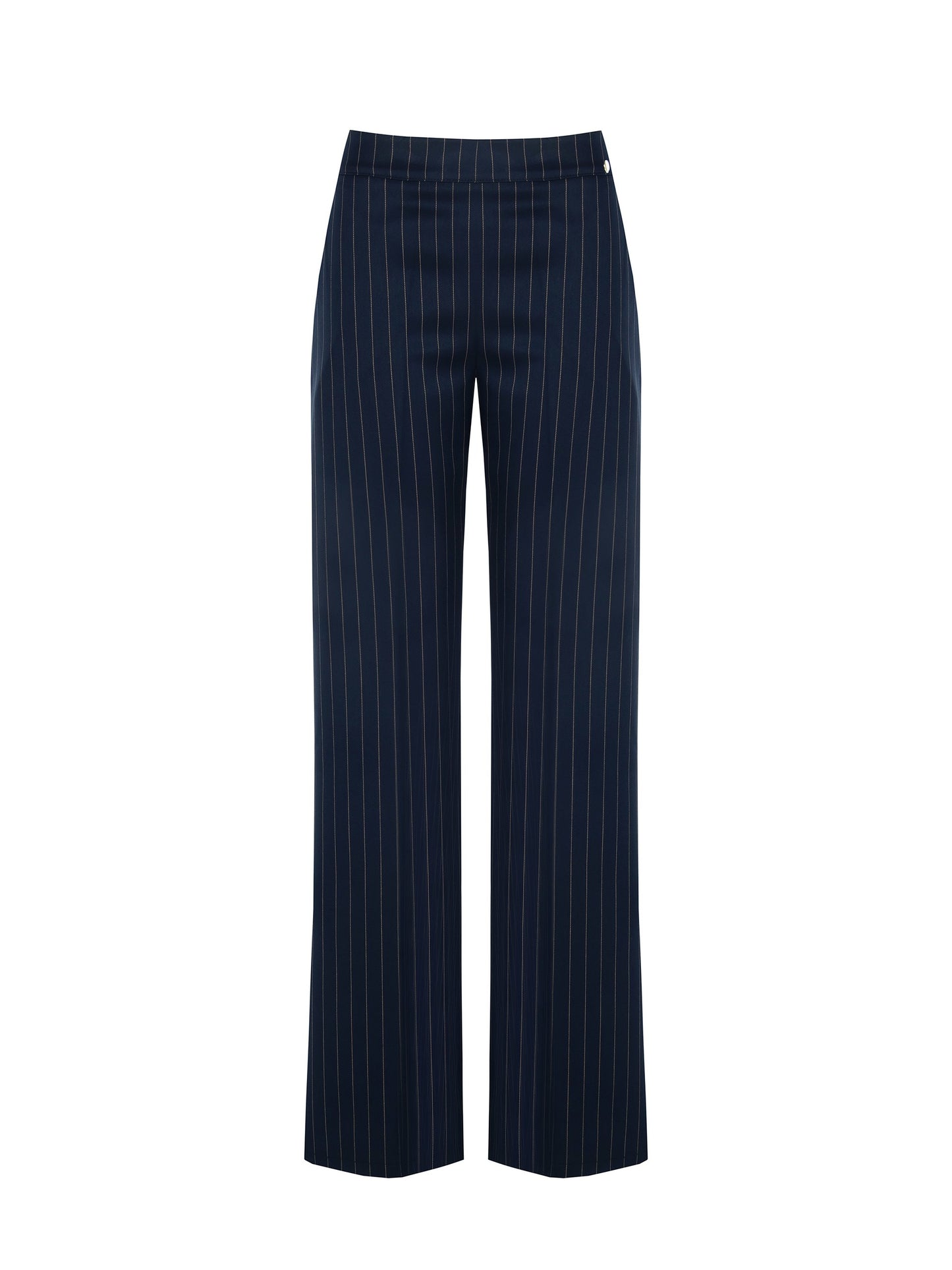 Pantaloni gessati a palazzo