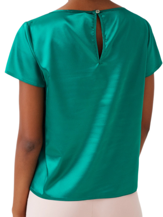 T-Shirt in Satin color Verde