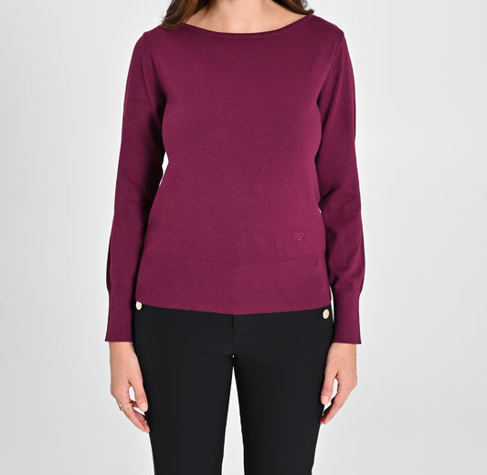 Maglioncino Bordeaux Manica Lunga