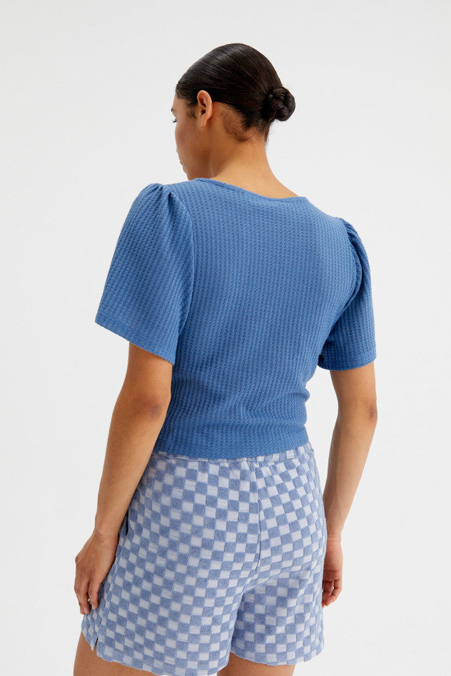 Cardigan all'Uncinetto con Maniche Corte
